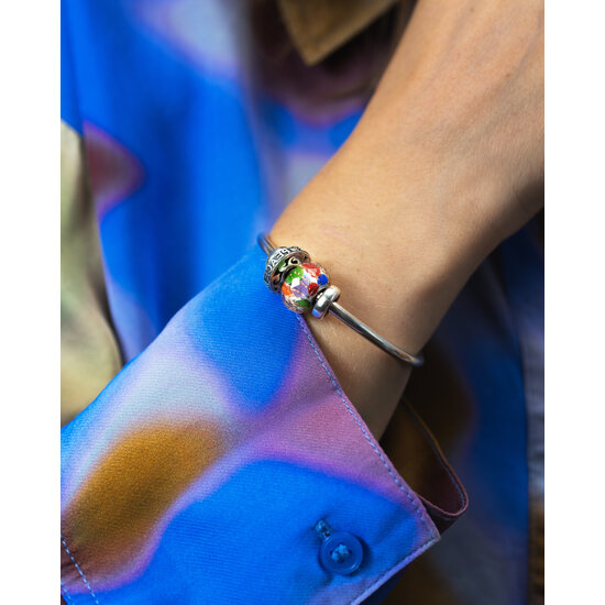 Trollbeads TROLLBEADS TGLBE-30176 Glasbedel: Middernacht confetti (Special Edition)