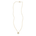 Blush BLUSH 3193YZI 14krt geelgouden collier met open rond hangertje en zirconia's