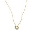 Blush BLUSH 3193YZI 14krt geelgouden collier met open rond hangertje en zirconia's