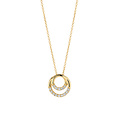 Blush BLUSH 3193YZI 14krt geelgouden collier met open rond hangertje en zirconia's