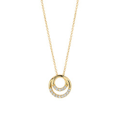 BLUSH 3193YZI 14krt geelgouden collier met open rond hangertje