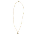 Blush BLUSH 3195YZI 14krt geelgouden collier met open druppelvormig hangertje en zirconia's