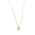 Blush BLUSH 3195YZI 14krt geelgouden collier met open druppelvormig hangertje en zirconia's
