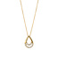 Blush BLUSH 3195YZI 14krt geelgouden collier met open druppelvormig hangertje en zirconia's