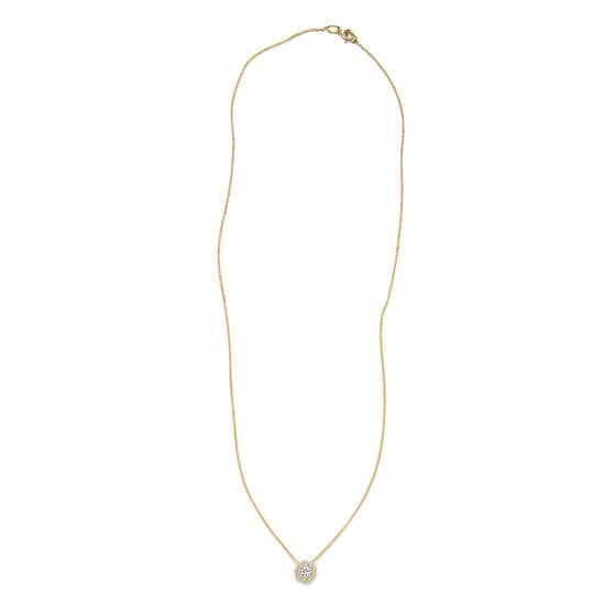 Blush BLUSH 3196YZI 14krt geelgouden collier met rond hangertje en 10 zirconia's