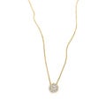Blush BLUSH 3196YZI 14krt geelgouden collier met rond hangertje en 10 zirconia's