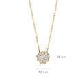 Blush BLUSH 3196YZI 14krt geelgouden collier met rond hangertje en 10 zirconia's