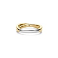 Ti Sento Milano TI SENTO MILANO 1953BY Zilver gerhodineerd met vergulde cross-over ring, 2-baans met zwarte zirconia