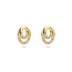 Collectie Milikan Collectie Milikan 14 Karaat Geelgouden oorknoppen ovaal met zirconia