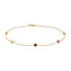 Blush BLUSH 2266YFC 14krt geelgouden armband 0.8 mm dik met 5x edelsteen: Citrien 2x/rookkwarts/rhodoliet/peridot