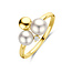 Collectie Milikan Collectie Milikan 14 Karaat Geelgouden ring met 2 parels en diamant MT54