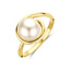 Collectie Milikan Collectie Milikan 14 Karaat Geelgouden ring met parel MT 56