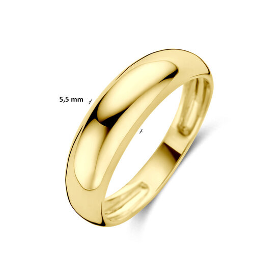 Collectie Milikan Collectie Milikan 14 Karaat Geelgouden Balloon ring 5.3mm br. MT54