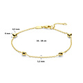 Collectie Milikan Collectie Milikan 14 Karaat Geelgouden armband met hartjes 16-18 cm