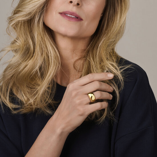 Collectie Milikan Collectie Milikan 14 Karaat Geelgouden Balloon ring 12mm  in MT 57