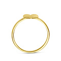 Collectie Milikan Collectie Milikan 14 Karaat Geelgouden fijn ring met vlak hartje MT16.5