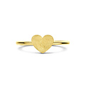 Collectie Milikan Collectie Milikan 14 Karaat Geelgouden fijn ring met vlak hartje MT16.5