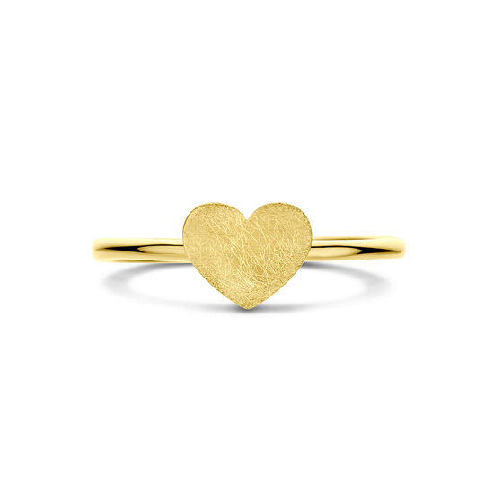 Collectie Milikan Collectie Milikan 14 Karaat Geelgouden fijn ring met vlak hartje MT16.5