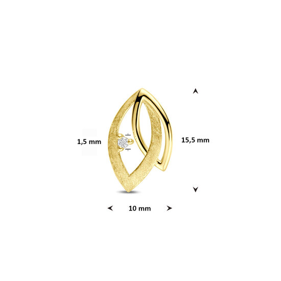 Collectie Milikan Collectie Milikan 14 Karaat Geelgouden hanger met diamant