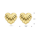 Collectie Milikan Collectie Milikan 14 Karaat Geelgouden oorknoppen in hartvorm 15mm