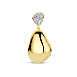 Collectie Milikan 14 Karaat Geelgouden hanger, druppelvorm met diamant