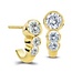 by R&C R&C 14krt geelgouden oorknoppen Emma small model 3000, gezet met 6x diamant, tot. 0.50ct SI/R