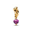 Pandora PANDORA SHINE 763462C02 14k gold-plated dangle with sweet grape purple crystal