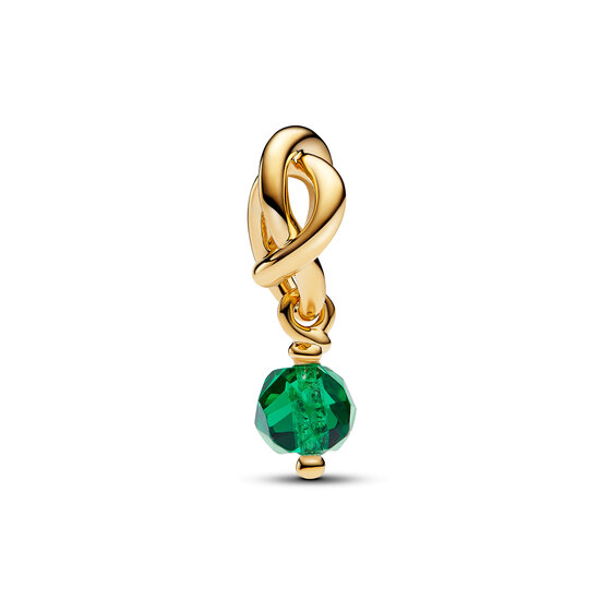 Pandora PANDORA SHINE 763462C05 14k Gold-plated dangle with royal green crystal