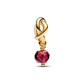 Pandora PANDORA SHINE 763462C07 14k gold-plated dangle with true red crystal