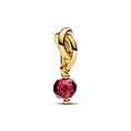Pandora PANDORA SHINE 763462C07 14k gold-plated dangle with true red crystal