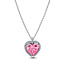 Pandora PANDORA 394414C01 Heart sterling silver collier with fancy big pink and small clear zirconia, 45 cm