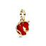 Pandora PANDORA SHINE 764431C01 Horse 14k gold-plated dangle with red Murano glass and gold foil