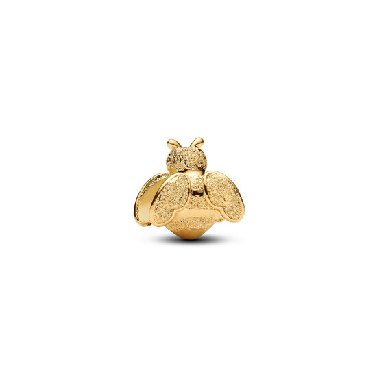 Pandora PANDORA SHINE 764524C00 Textured bee 14k gold-plated mini charm