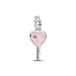 PANDORA 794427C01 Heart key sterling silver dangle