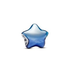 PANDORA 794382C01 Puffy star sterling silver charm with blue enamel