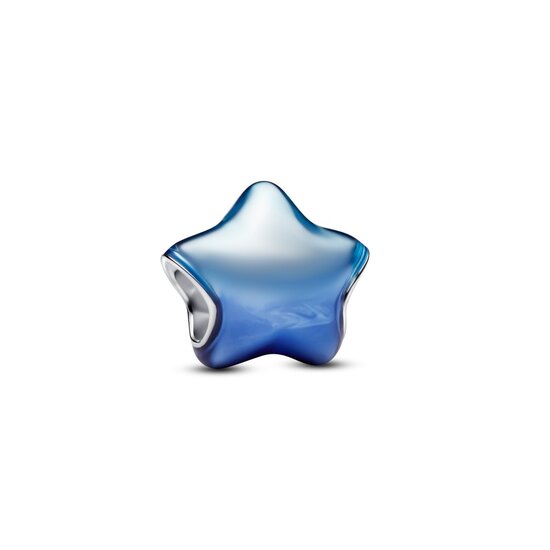 Pandora PANDORA 794382C01 Puffy star sterling silver charm with blue enamel