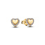 Pandora PANDORA SHINE 264363C01 Heart 14k gold-plated stud earrings with zirconia