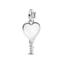 PANDORA 394353C01 Engravable heart key sterling silver pendant