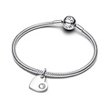 Pandora PANDORA 794295C04 Engravable heart sterling silver dangle with zirconia, april