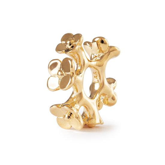 Trollbeads TROLLBEADS TGPBE-30001 Zilver vergulde bedel: Bloemenkroon