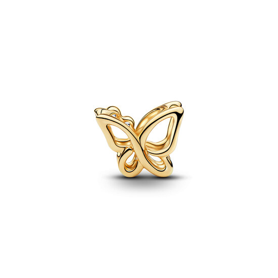 Pandora PANDORA SHINE 764369C01 Butterfly 14k gold-plated open charm with zirconia