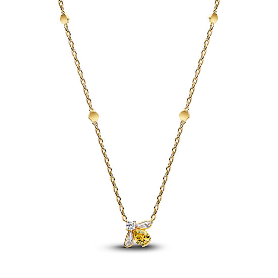Pandora PANDORA SHINE 364560C01 Bee 14k gold-plated collier with vibrant yellow zirconia