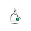 Pandora PANDORA 794295C05 Engavable heart sterling silver dangle with royal green crystal, mei