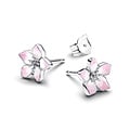 Pandora PANDORA 294370C01 Cherry blossom sterling silver stud earrings with shaded pink enamel