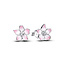 Pandora PANDORA 294370C01 Cherry blossom sterling silver stud earrings with shaded pink enamel