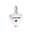 Pandora PANDORA 398914C00_E001 I love Amsterdam heart sterling silver charm with red enamel