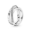 Pandora PANDORA 199057C01 Logo sterling silver ring with zirconia