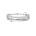 Ti Sento Milano TI SENTO MILANO 23094ZI Zilver Gerodineerde bangle zilver crossover 3 baans zirkonia