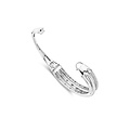 Ti Sento Milano TI SENTO MILANO 23094ZI Zilver Gerodineerde bangle zilver crossover 3 baans zirkonia