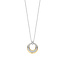 Ti Sento Milano TI SENTO MILANO 34119ZY/42 zilver gerhodineerde zilver verguld collier met ronde hanger met zirkonia